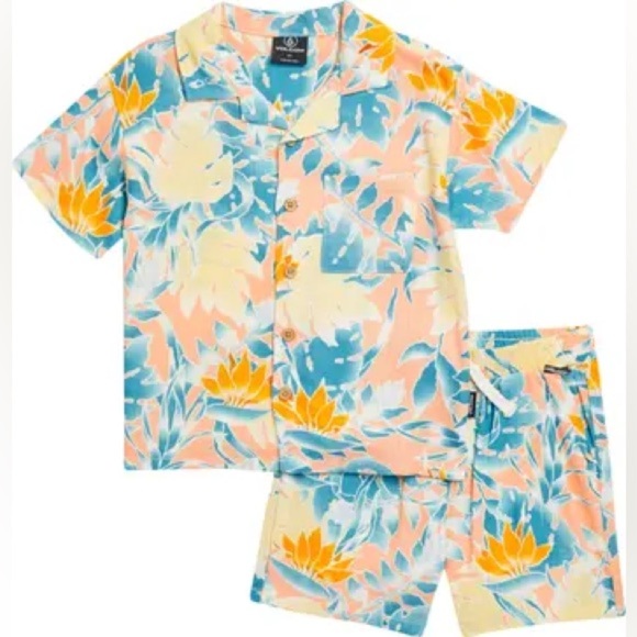 Volcom Cabana Camp Shirt & Shorts Set - Picture 5 of 5